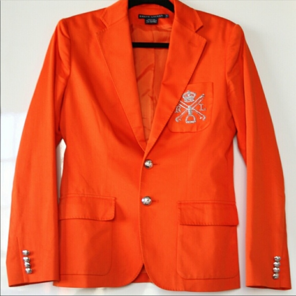Orange Ralph Lauren purple label blazer